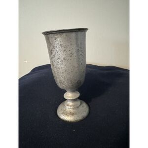 Vintage Pewter Goblet 7"‎ Tall